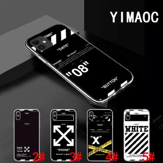 Ốp điện thoại TPU mềm trong suốt họa tiết Off White 180A cho iPhone XS Max XR X 11 Pro 7 8 6 6S Plus