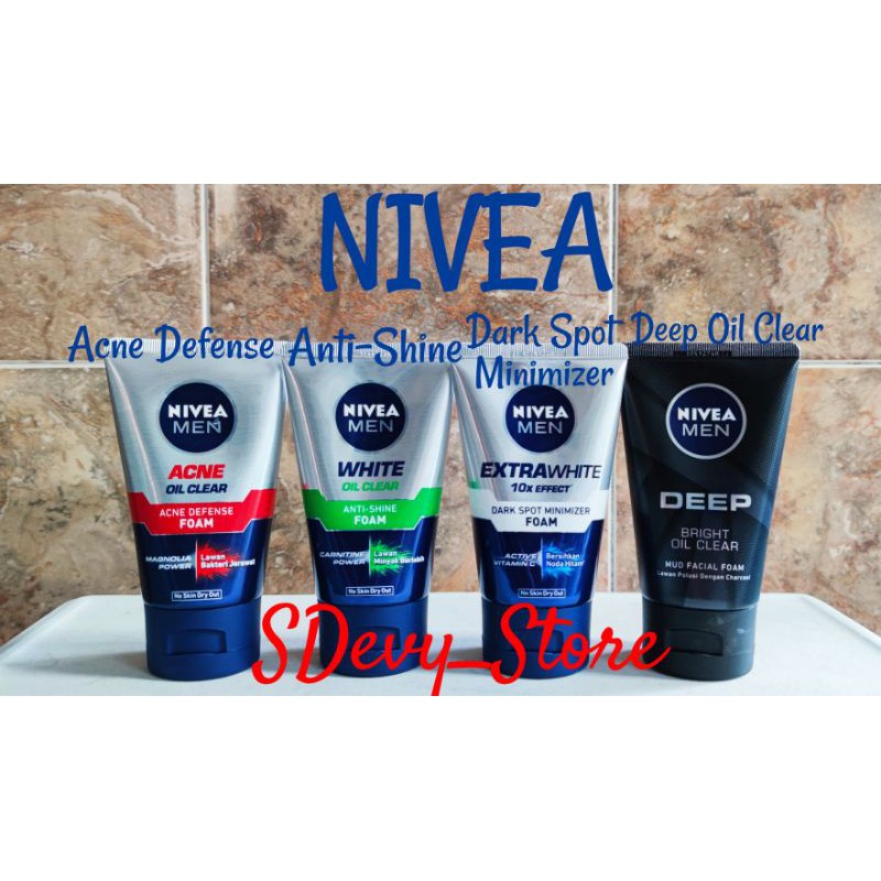 Nivea (Hàng Mới Về) Dầu Tạo Bọt Làm Sạch Sâu Trị Mụn 100ml Cho Nam
