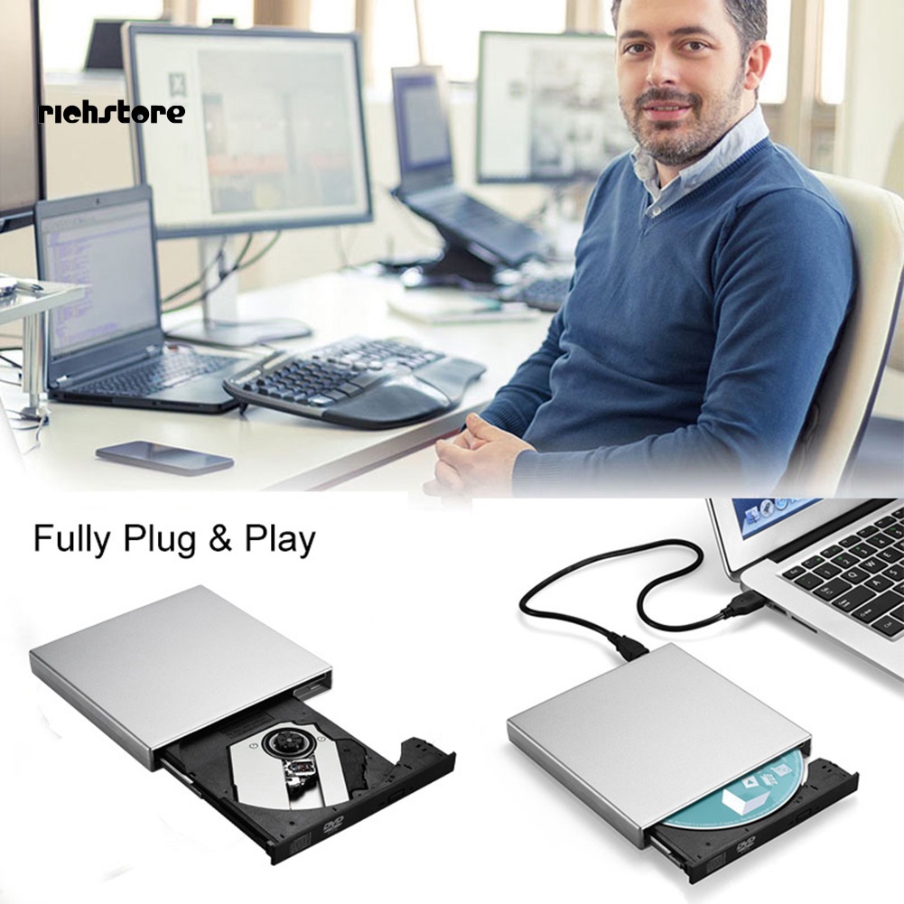 Ổ Đĩa CD DVD Ngoài USB 24X Cho PC Laptop | BigBuy360 - bigbuy360.vn