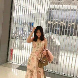 Đầm voan hoa 2 dây