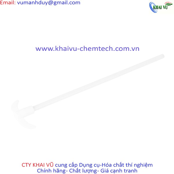 Que khuấy hóa chất chịu nhiệt độ cao, kháng hóa chất ăn mòn bằng nhựa PTFE dạng chân vịt 25cm