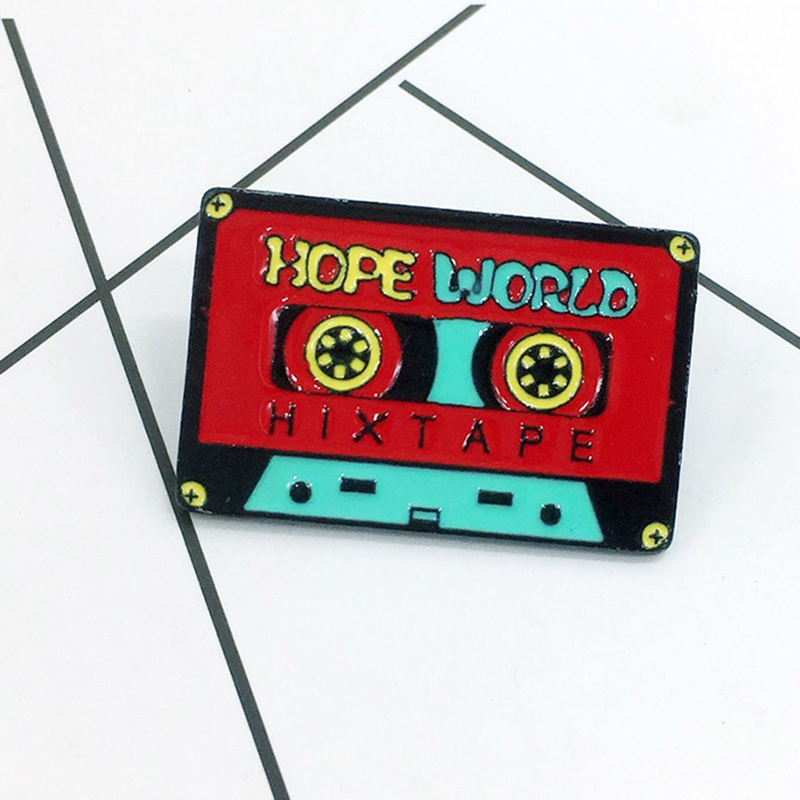 Ghim Cài Áo Hình Cuộn Băng Có Chữ Thời Trang Cho Nữ