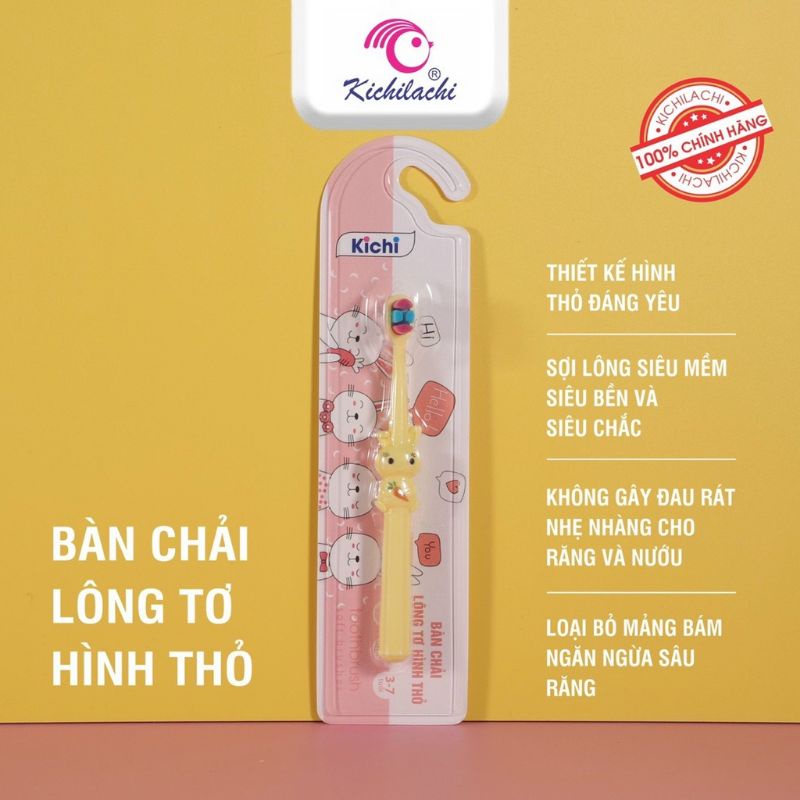 Bàn chải Kichi Kichilachi cho bé từ 2_10 tuổi