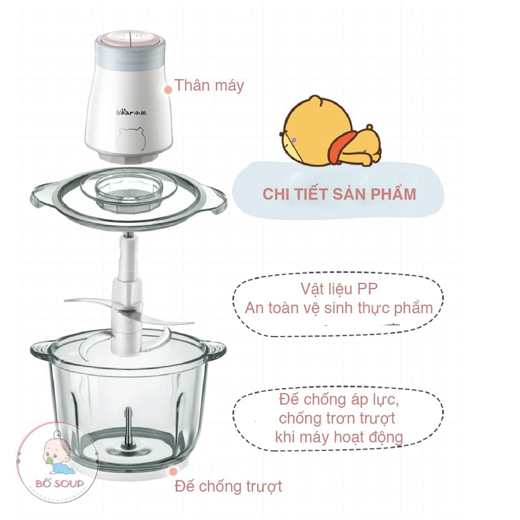 Máy Xay Thịt Đa Năng Bear 2L Shop Bố Soup