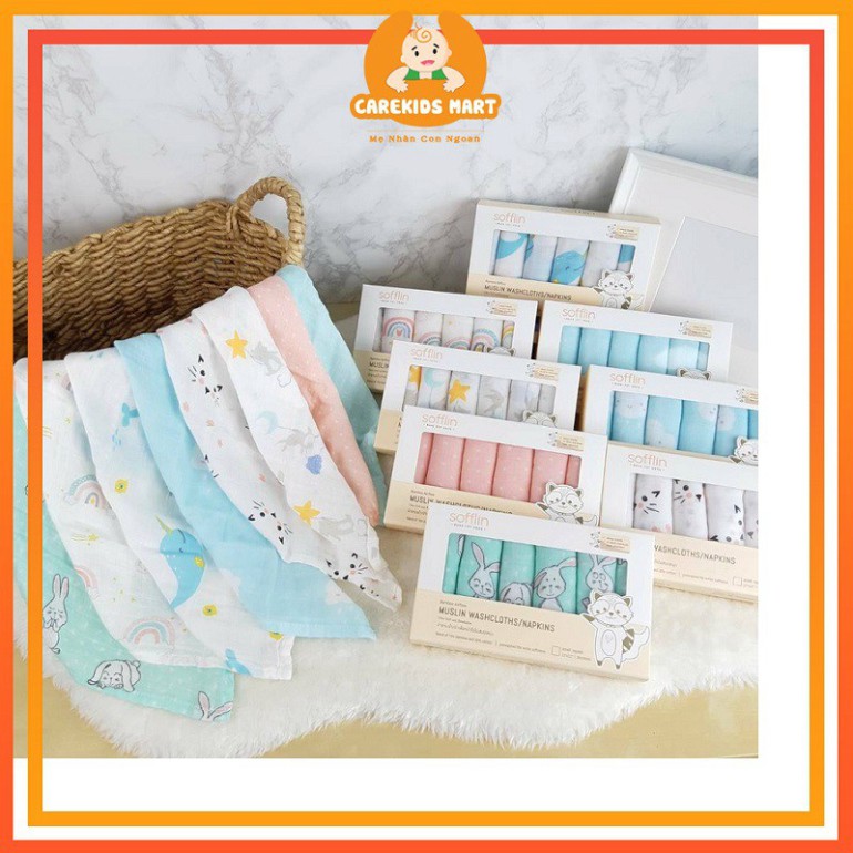 Set 6 khăn sữa cao cấp hàng xuất Thái Sofflin - Vipkid