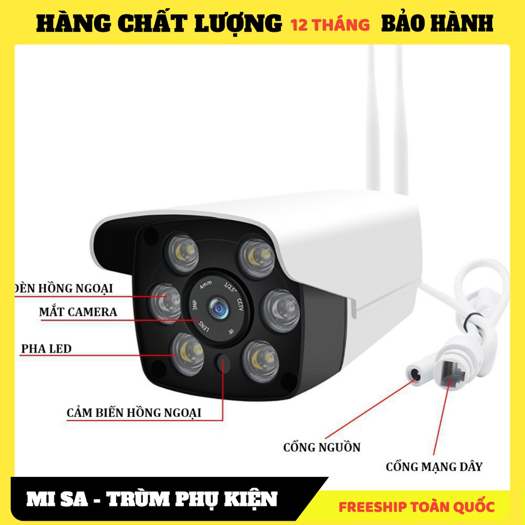 Camera Giám Sát Ngoài Trời Yoosee [BH 12 THÁNG ] - 6 Led Full HD (2.0Mpx) - Hồng Ngoại Quay Đêm