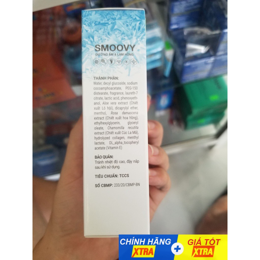 Dung dịch vệ sinh phụ nữ Smoovy✅Se khít &amp; Làm hồng✅ Smoovy dưỡng ẩm tạo hương thơm 150ml