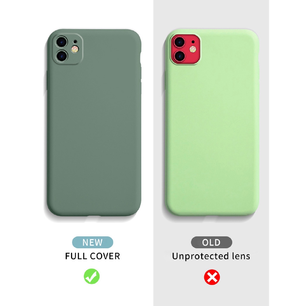 Ốp điện thoại bằng silicon màu trơn thích hợp cho Iphone X Xs Max Xr 11 12 13 Pro Max