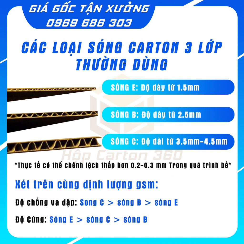 10x10x8 Hộp carton đóng hàng