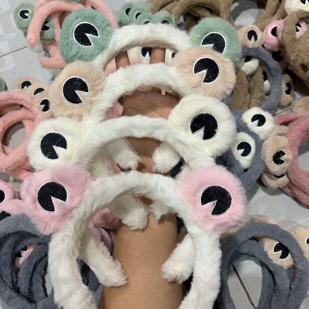 CC69. Cài tóc nữ băng đô mắt ếch chất nhung