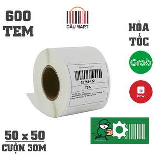 Mua Cuộn 600 tem nhiệt 50x50mm dài 30m dùng in tem vận chuyển giao hàng tiết kiệm GHTK và các loại tem nhãn khác size 5x5cm
