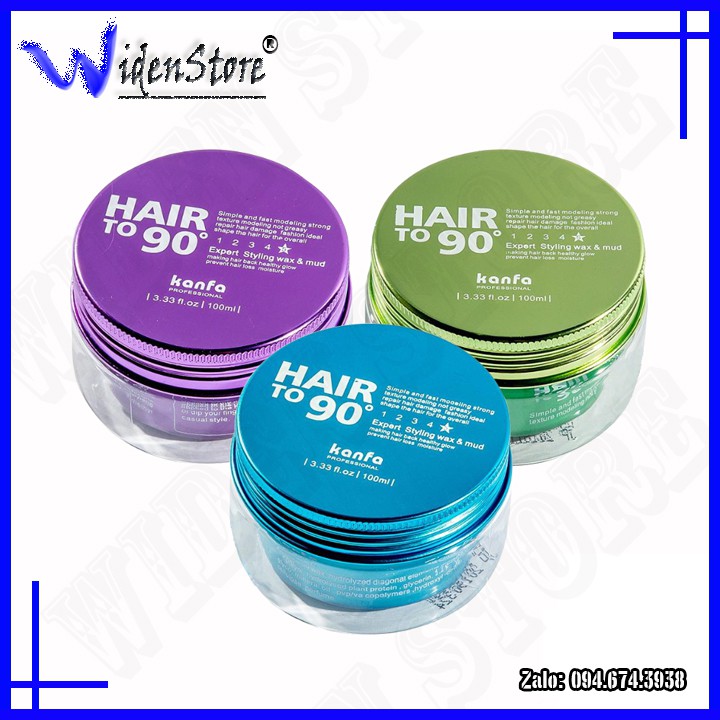 [FREESHIP VÀ TẶNG KÈM LƯỢC] Combo sáp vuốt tóc Kanfa (Hair to 90) hộp xanh dương và gôm xịt tóc Butterfly Shadow 600ml