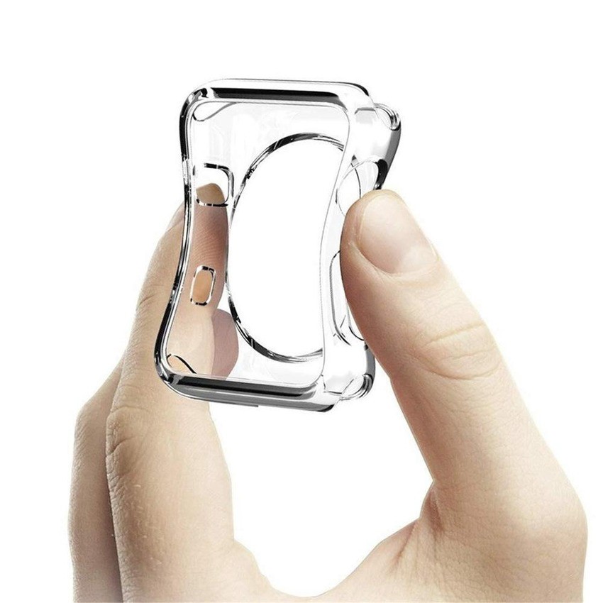 Bảo hiểm đầy đủ Vỏ bảo vệ đồng hồ thông minh TPU trong suốt mềm mại cho Apple Watch Series 4/5/6 / SE 44mm / 40mm 2/3 38mm / 42mm TPU Protector Case siêu mỏng