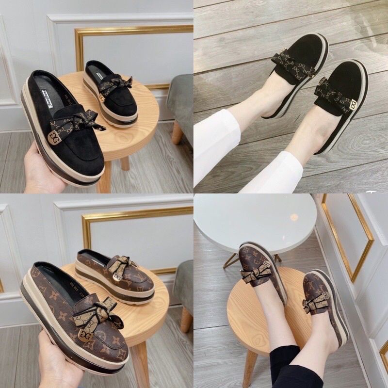 Giầy sục phối nơ đế bằng 6 p chất da cao cấp siêu hót !!!