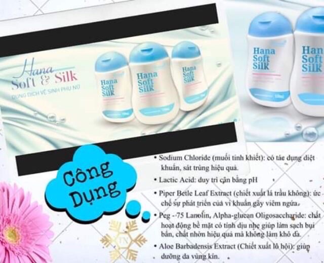 DUNG DỊCH VỆ SINH HANA SOFT &amp; SILK