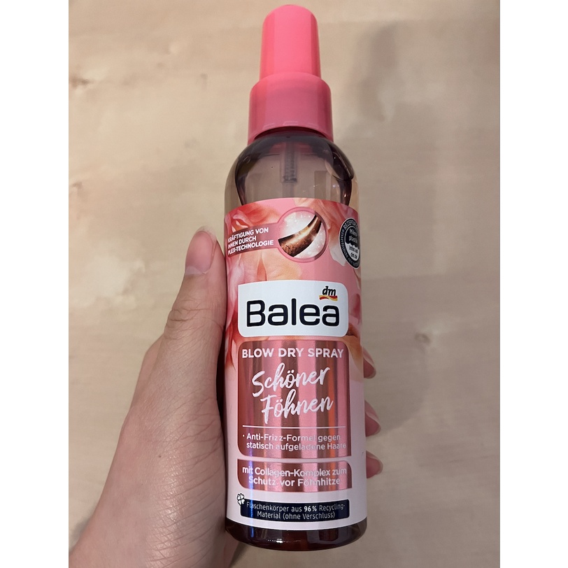XỊT DƯỠNG GIỮ NẾP TÓC SAU KHI SẤY VÀ CHỐNG NHIỆT – BALEA BLOW DRY SPRAY SCHÖNER FÖHNEN – 150ML – Dành cho tóc uốn