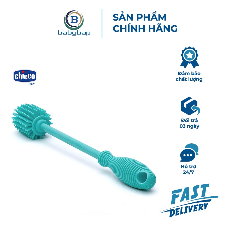 Cọ Rửa Bình Sữa Và Phụ Kiện Silicone Chicco Sợi Silicone Dễ Dàng Len Lỏi Làm Sạch Bình Sữa Ở Mọi Ngóc Ngách