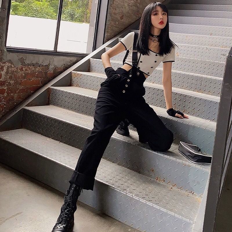 (Có ảnh thật feedback cuối) Yếm Jean nữ thời trang thiết kế phong cách, độc đáo, trẻ trung NV0463 | BigBuy360 - bigbuy360.vn