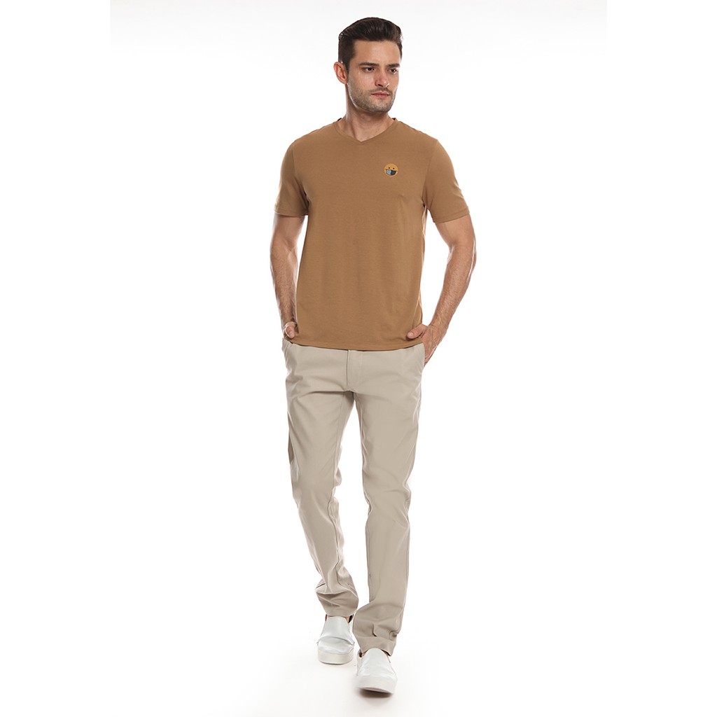 Áo thun nam tay ngắn in chữ Bestbuy Slim Fit 5-Khaki