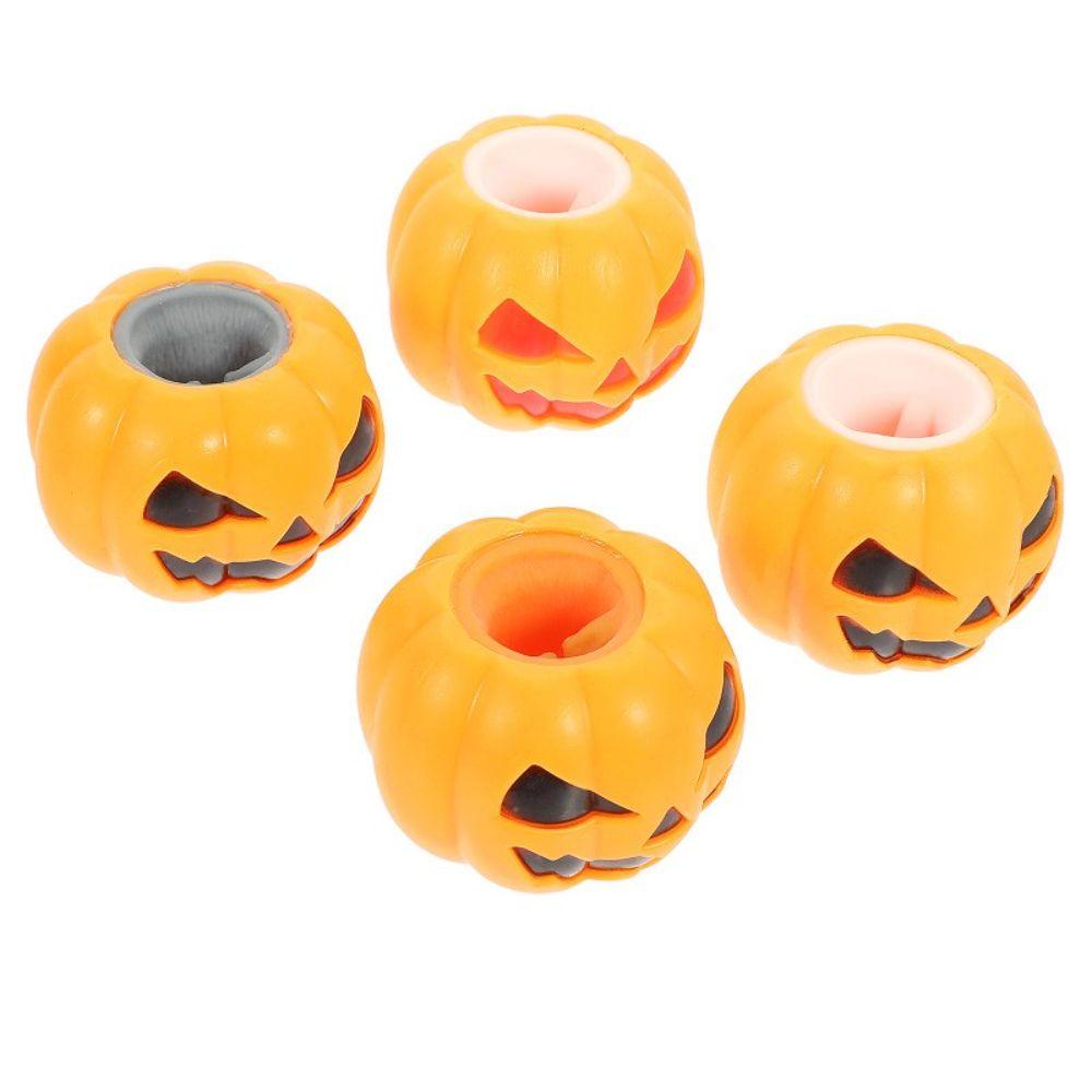 Đồ Chơi Nắn Bóp Đàn Hồi Giảm Stress Hình Bí Ngô Halloween 1