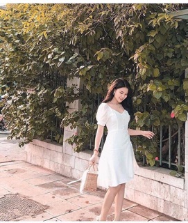 Váy cúc trắng siêu hot