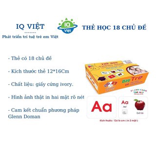 Thẻ học thông minh 18 chủ đề song ngữ chuẩn Glenn Doman Flashcard ( loại to)