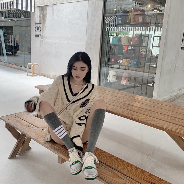 Áo len nữ tay dài cổ chữ V thời trang Hàn Quốc | BigBuy360 - bigbuy360.vn