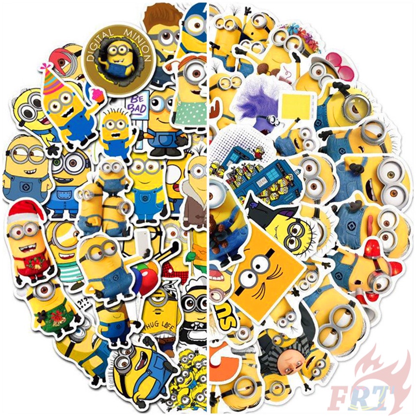 100Pcs/Set ❉ Minions Series A Stickers ❉ Cartoon Movie Despicable Me Waterproof Fashion DIY Decals Doodle Stickers