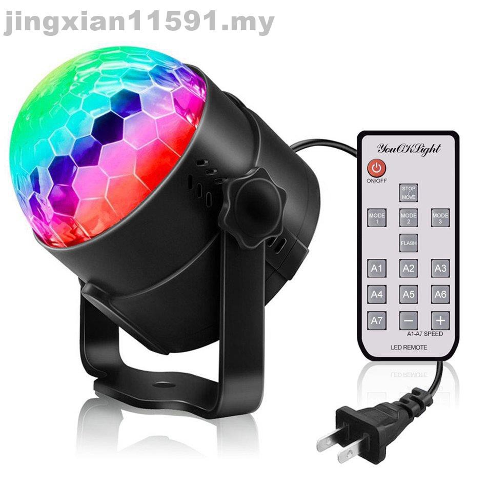 Đèn Led Disco Mini Hình Quả Cầu Pha Lê Kèm Điều Khiển Từ Xa