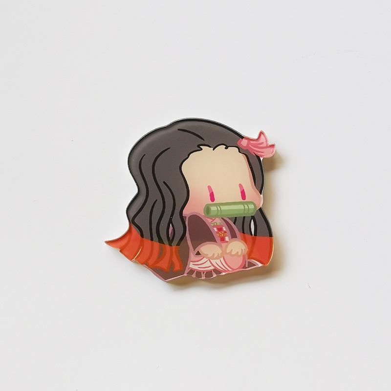 Ghim Cài Áo Họa Tiết Hoạt Hình Demon Slayer Kamado Tanjirou 12 Kiểu Cho Học Sinh