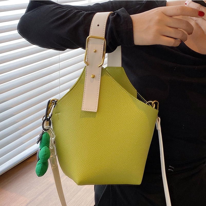 Túi xách JASMIN NOIR bằng da PU phối tua rua thời trang cho nữ