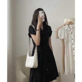 Đầm sơ mi 2 túi Freesize