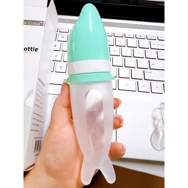[Tặng đầu thìa silicon] Túi nhai ăn dặm trái cây chống hóc V-coool Silicon cho bé Beehouse