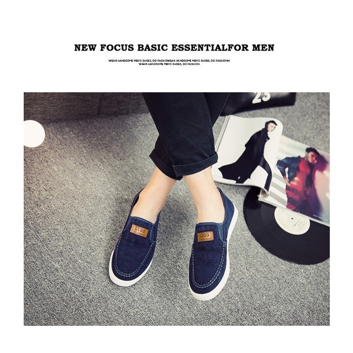 Giày Lười Vải Jean Thời Trang - Màu Xanh Đậm | BigBuy360 - bigbuy360.vn