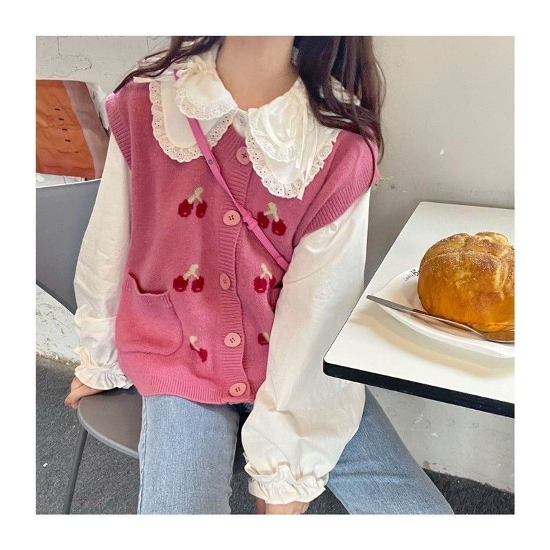 Áo Khoác Cardigan Dệt Kim Không Tay Dáng Rộng Thiết Kế Mới Thời Trang Dành Cho Nữ