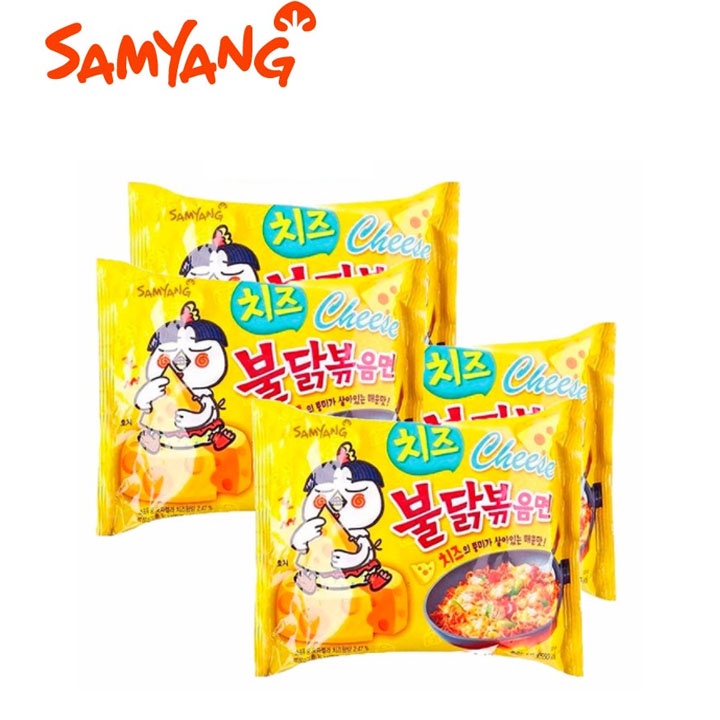 Lốc 5 gói Mì Gà Cay Phô Mai Hàn Quốc Samyang 140g