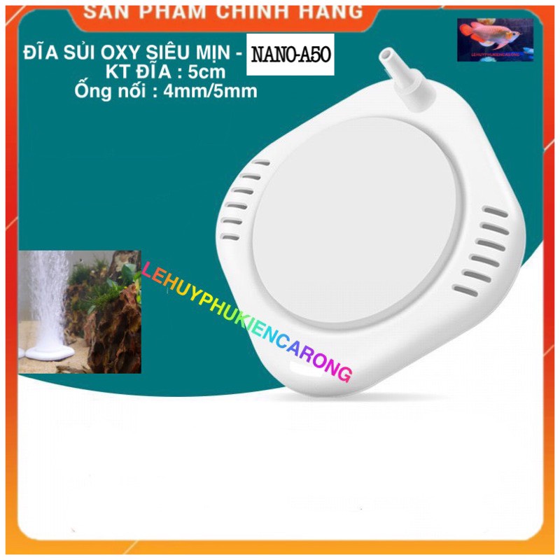 Sủi Oxy Siêu Mịn Dành Cho Hồ Cá Cảnh, Đĩa Sủi Nano Cao Cấp