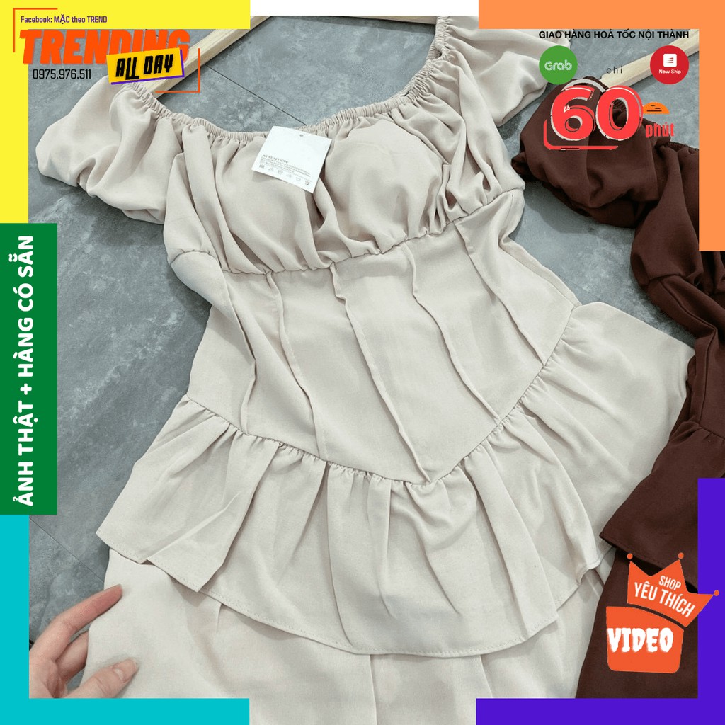 [ FREESHIP+ GIẢM 10K] Set Áo cúp ngực + Chân váy bèo xếp ly, gân eo, tạo hiệu ứng eo thon gọn, tôn da, tôn dáng. | BigBuy360 - bigbuy360.vn