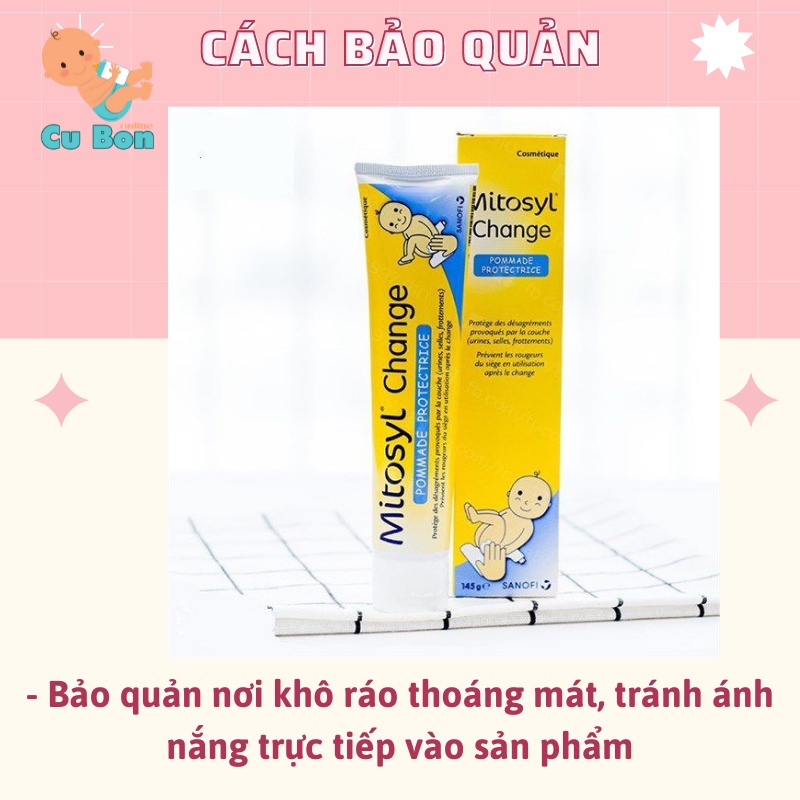 Kem đa năng Mitosyl Change của Pháp 145g cho bé hay hăm tã côn trùng cắn chống sẹo thâm hiệu quả rõ rệt cho cả người lớn