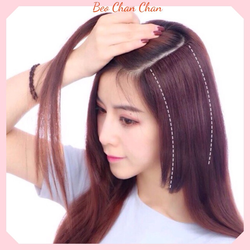 TÓC GIẢ NỮ ĐẸP KẸP TÓC GIẢ PHỒNG CHÂN TÓC 30cm LÀM DÀY TÓC GỒM 2 KẸP CAO CẤP