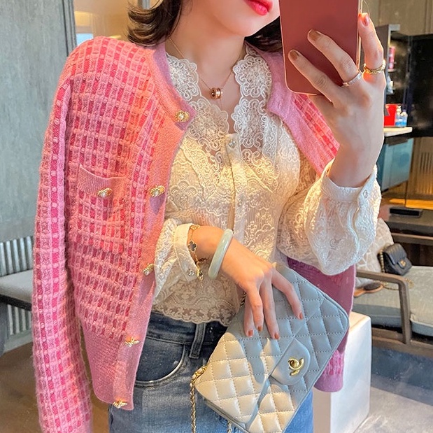  Áo Cardigan Dệt Kim Tay Dài Màu Hồng Thời Trang Cho Nữ | BigBuy360 - bigbuy360.vn