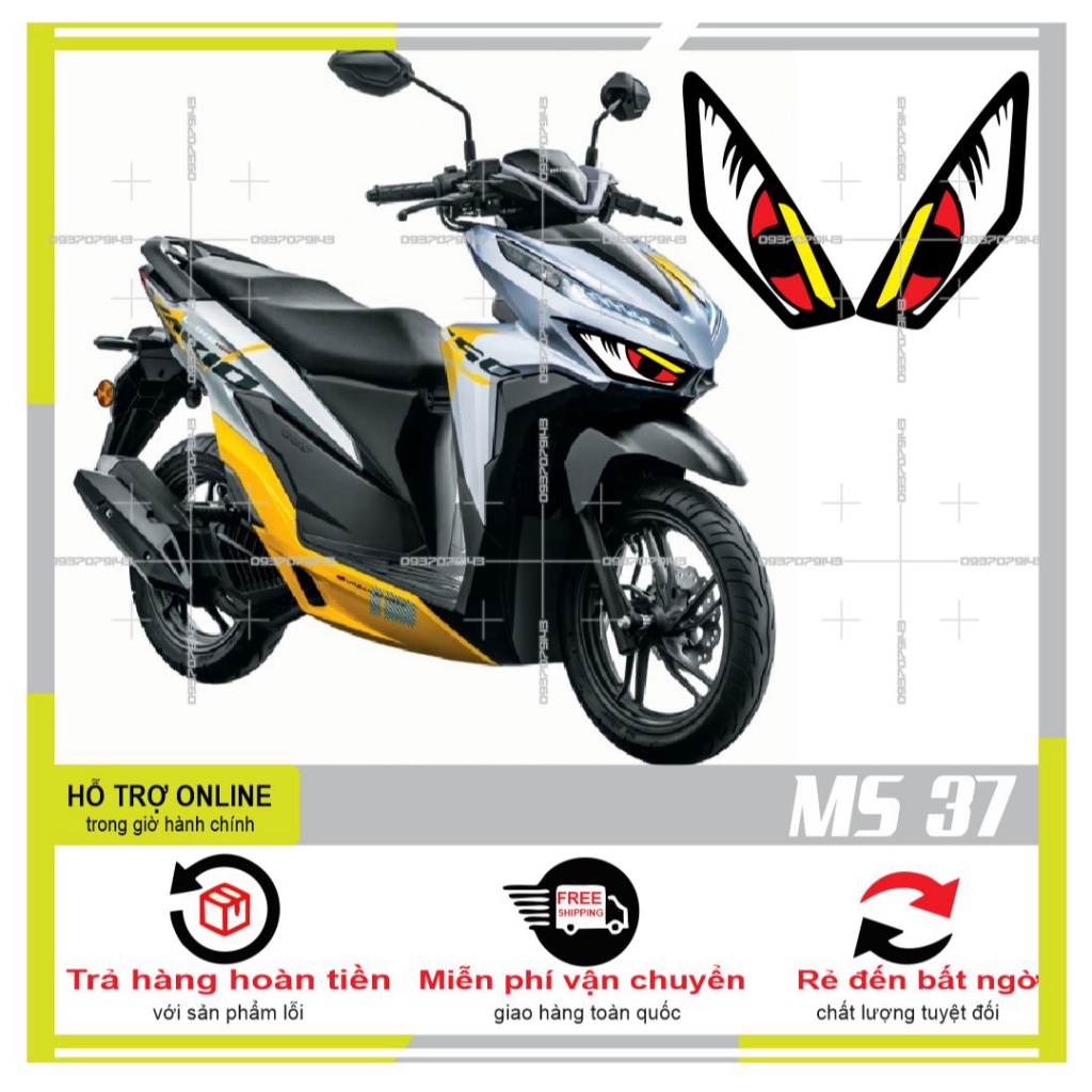 DECAL DÁN ĐÈN SƯƠNG MÙ XE VARIO 2020 (DECAL TRONG SUỐT) MS 37 - DUNG DECAL