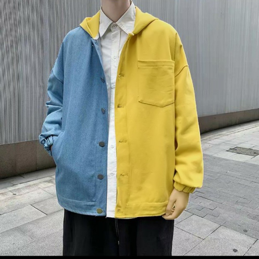 Áo Khoác jacket Kaki 2 màu có nón 2021 trumunisex