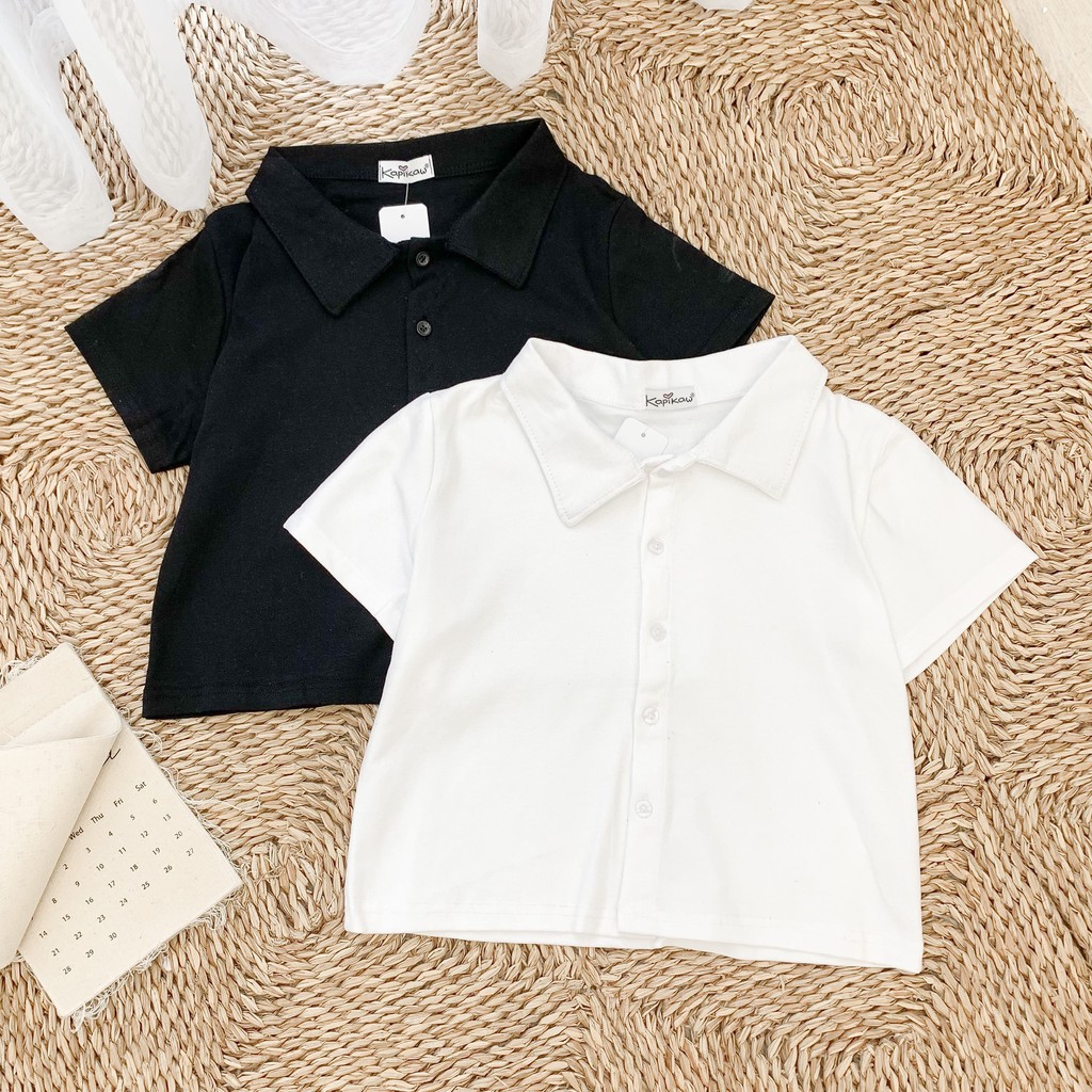 Áo croptop polo tăm Friday