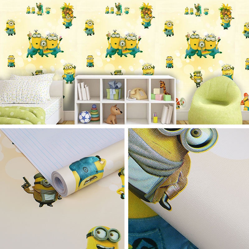 （10M * 0.45m）Giấy Dán Tường Tự Dính Họa Tiết Hoạt Hình Người Nhện  Trang Trí Phòng Ngủ Cho Bé