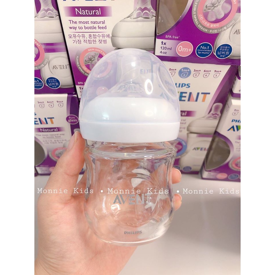 BÌNH SỮA AVENT THỦY TINH 120ML VÀ 240ML