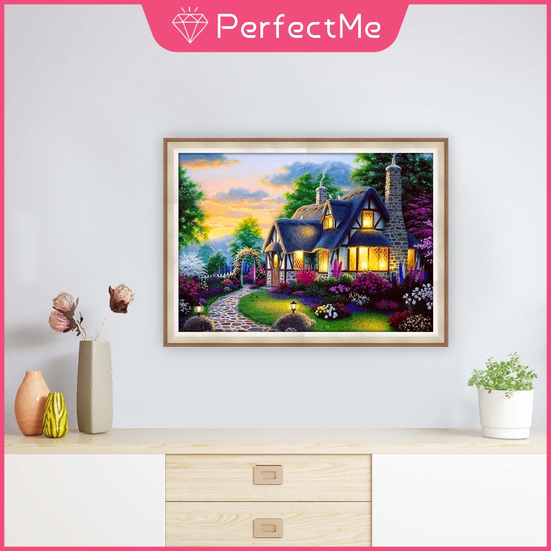 Bộ Tranh Đính Đá 5d Tự Làm 40x30cm Hình Phong Cảnh Độc Đáo Trang Trí Nhà Cửa