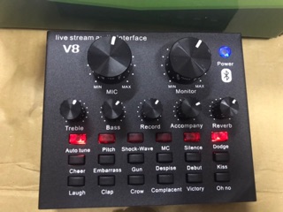 Soundcard V8 (bluetooth) thu âm bản tiếng anh