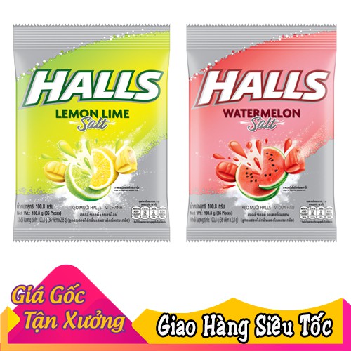 ❤️ Kẹo Halls Thái Lan ( Vị Dưa Hấu , Vị Chanh ) Bịch 108g