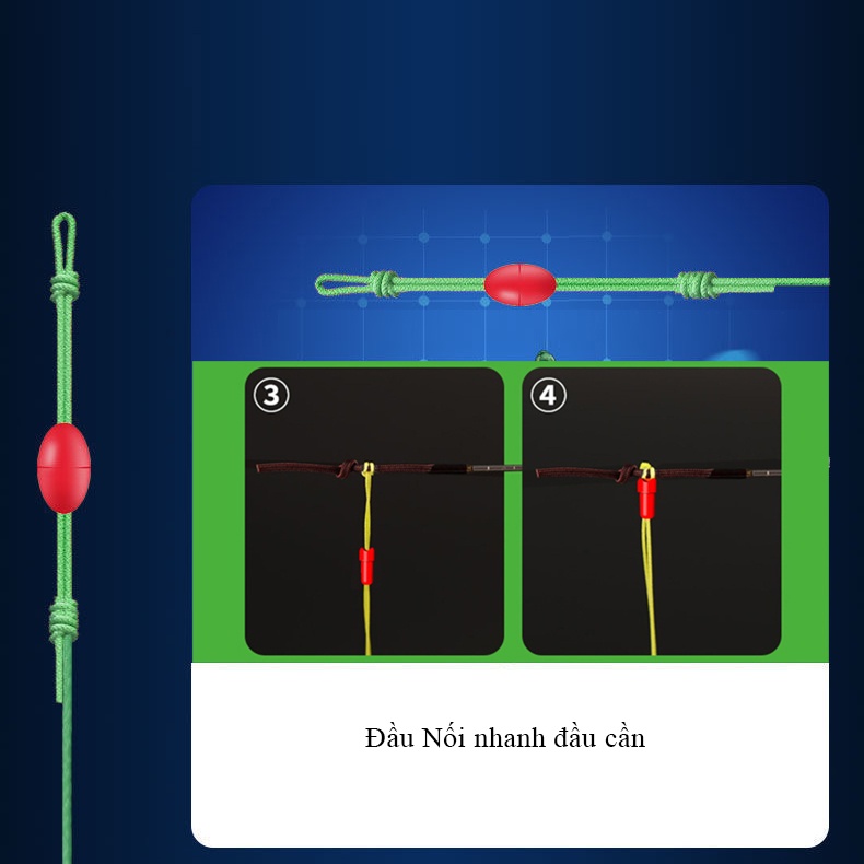 Trục Câu Đài Pe buộc sẵn Full Thẻo Lưỡi Đôi - Chỉ Việc đi câu - AA67